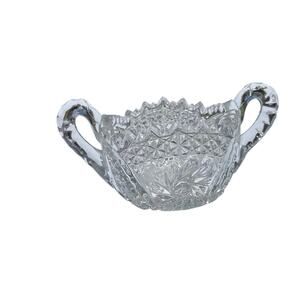Uranium glass vintage Imperial Glass Co whirling Star sugar bowl